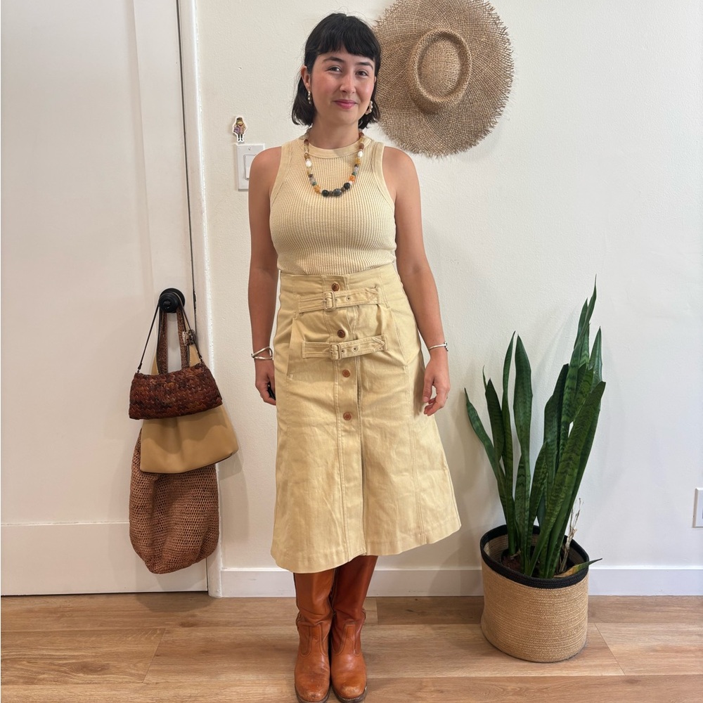 See By Chloé Buckle
Midi Skirt in Almond 🐌